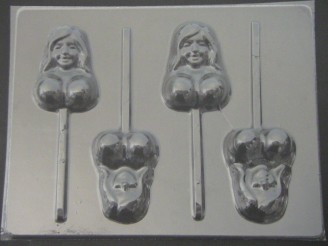 179x Polly Darton Busty Woman Lady Chocolate Candy Lollipop Mold